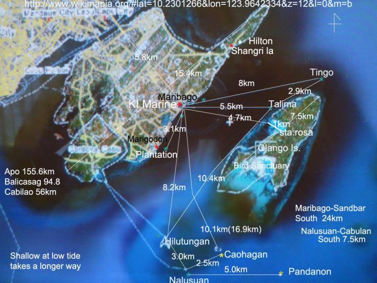 wikimapia mactan-olango area distance